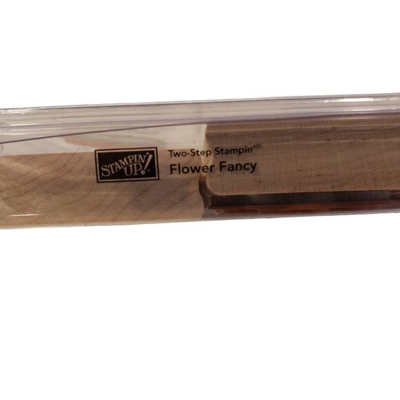 Stampin Up Flower Fancy Two Step Stampin Wood Block Stamp Set Made in USA - Picture 5 of 7